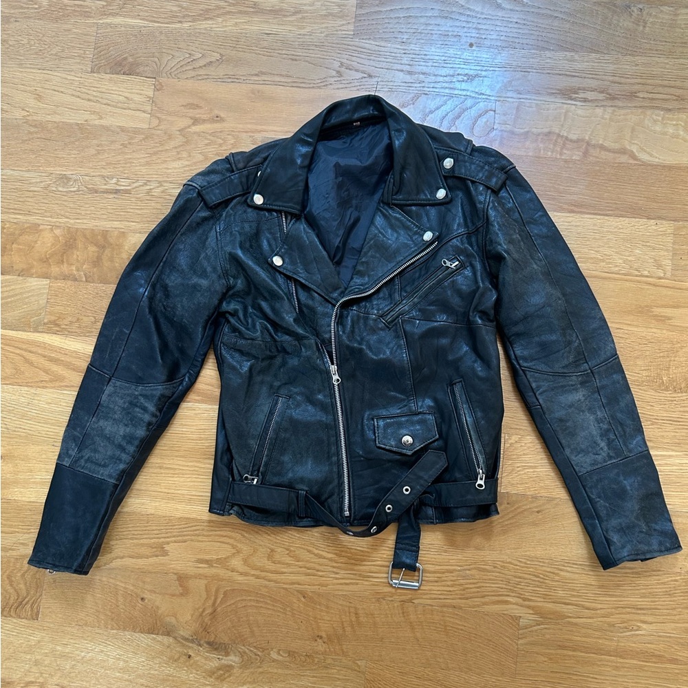 Vintage Leather Moto Jacket
